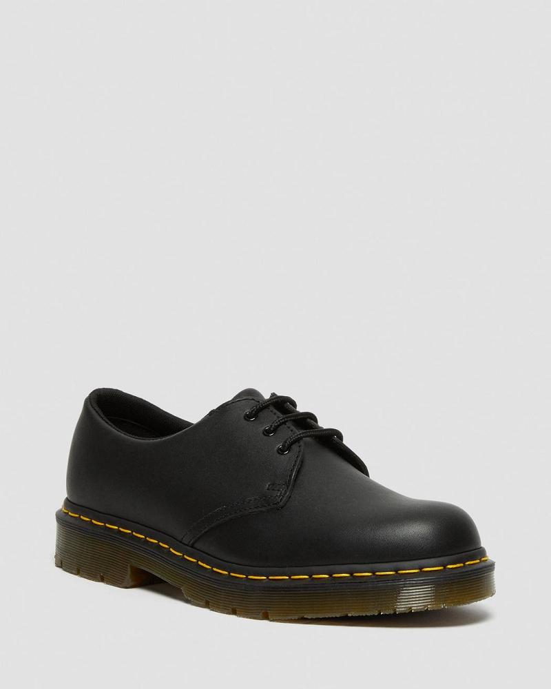 Zapatos Oxford Dr Martens 1461 Slip Resistant Cuero Mujer Negros | MX 426EBC